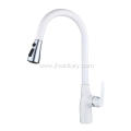 Modern White Pull Down Kitchen Faucets For Sink